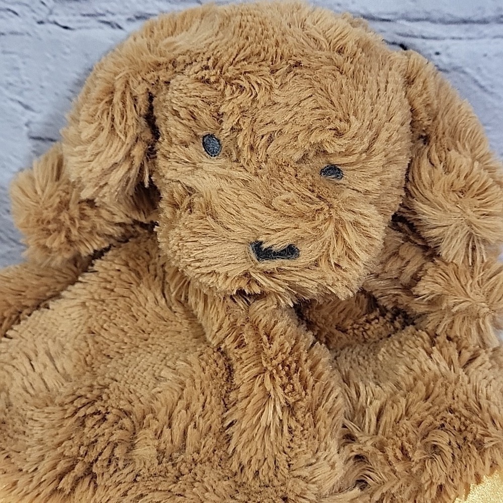 Cloud Island Puppy Dog Lovey Security Blanket Satin Plush Fuzzy‎ Brown - Picture 3 of 6